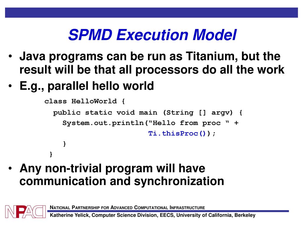 Titanium: Language and Compiler Support for Grid-based Computation ...