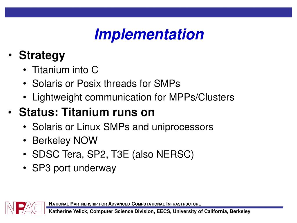 Titanium: Language and Compiler Support for Grid-based Computation ...
