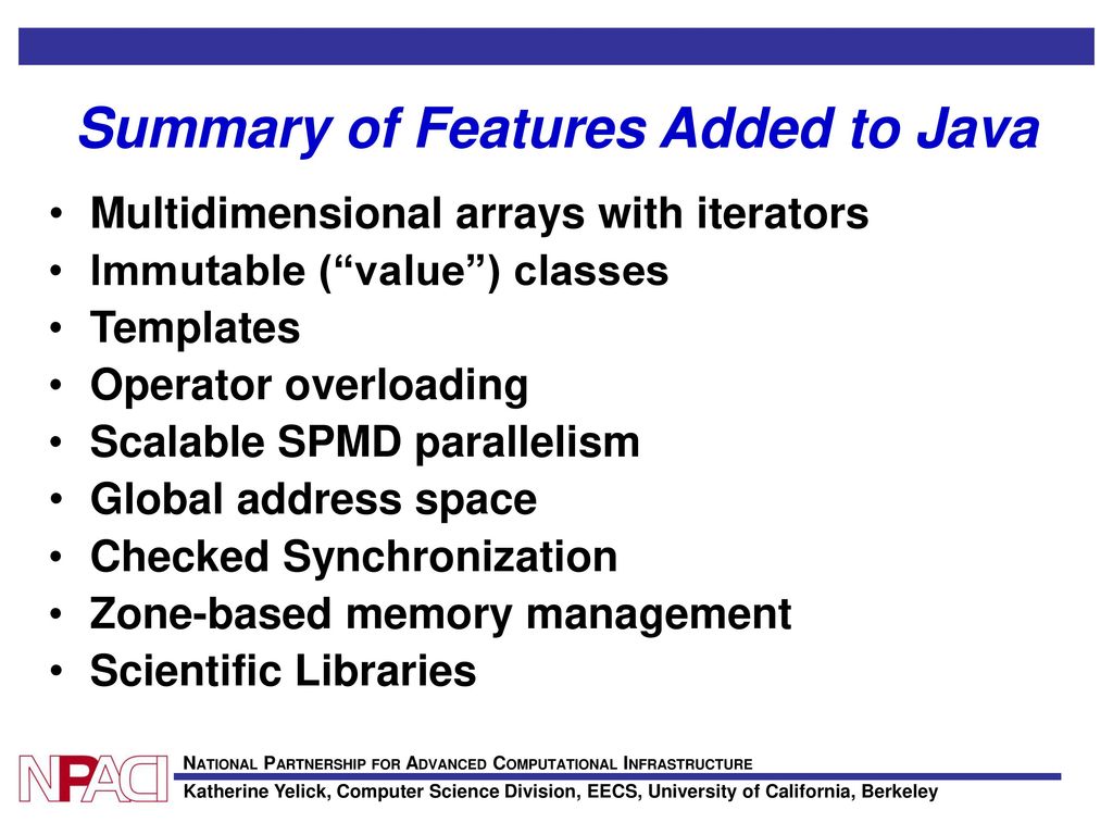 Titanium: Language and Compiler Support for Grid-based Computation ...