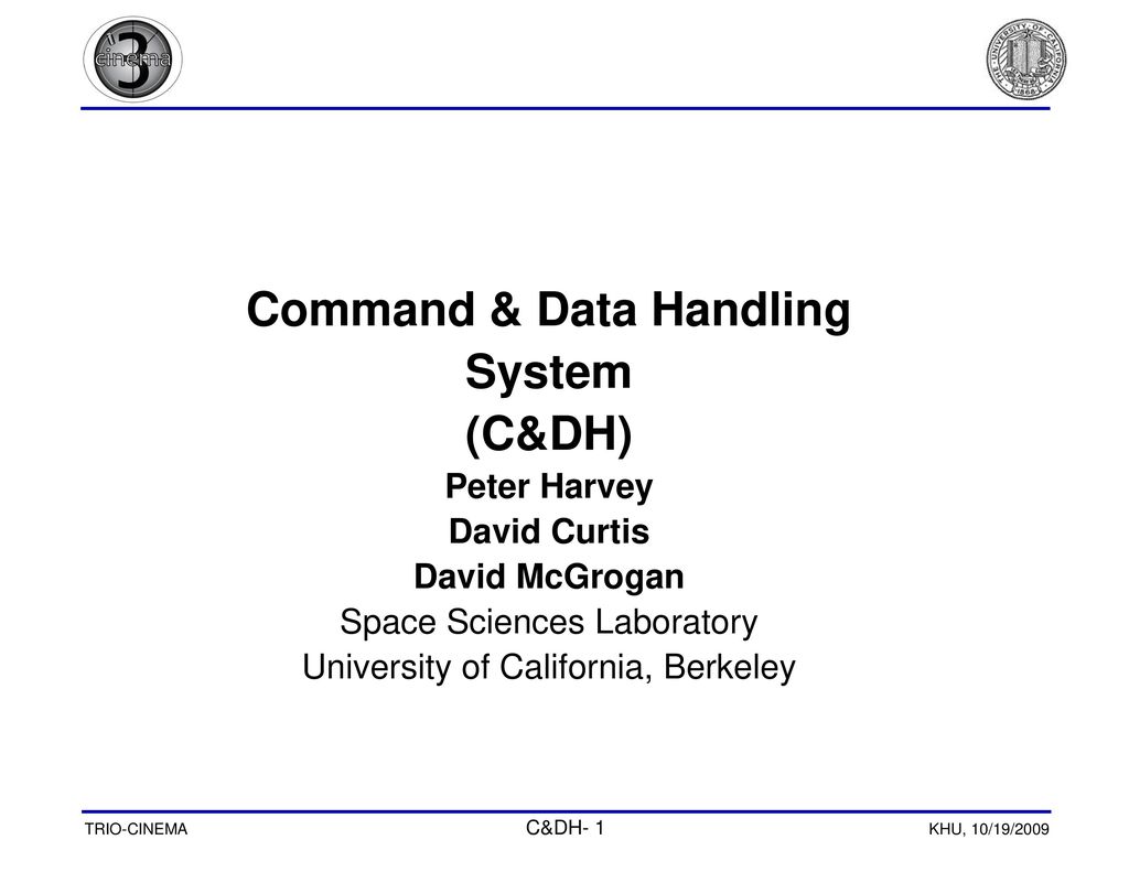 Command & Data Handling - ppt download
