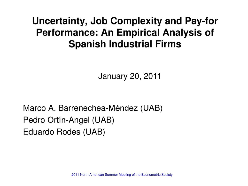 2011 North American Summer Meeting of the Econometric Society ppt