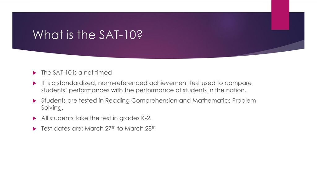 SAT Parent Night 2nd Grade. - ppt download
