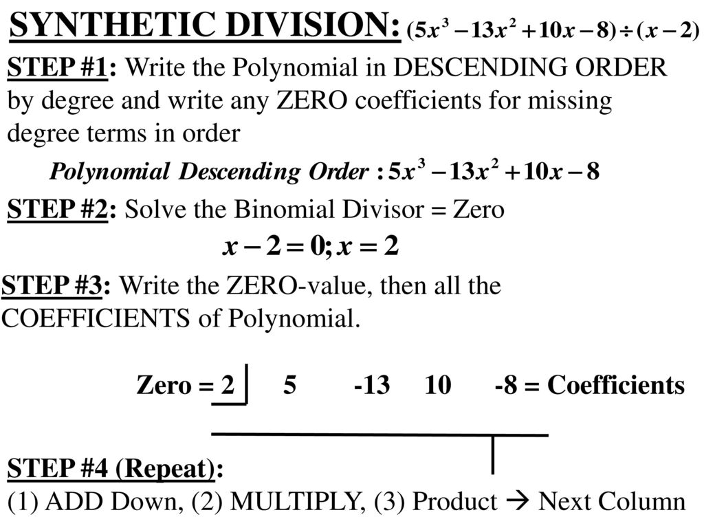Polynomial Long Division Review - ppt download