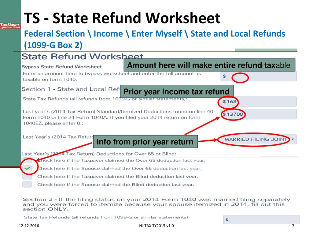 State And Local Income Tax Refund Worksheet 2019 Maths Worksheets For