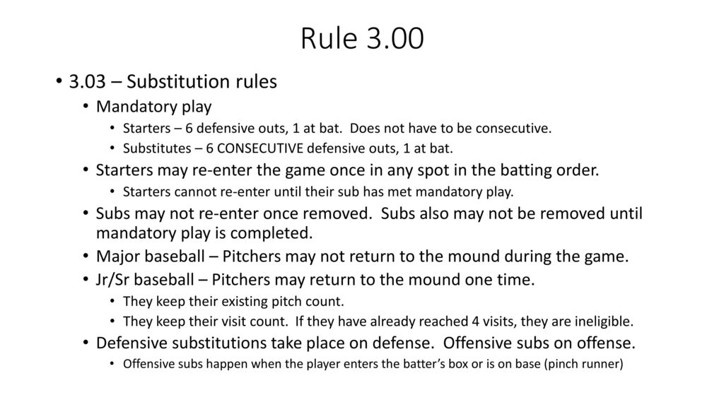 Rule 3 00 game preliminaries ppt download