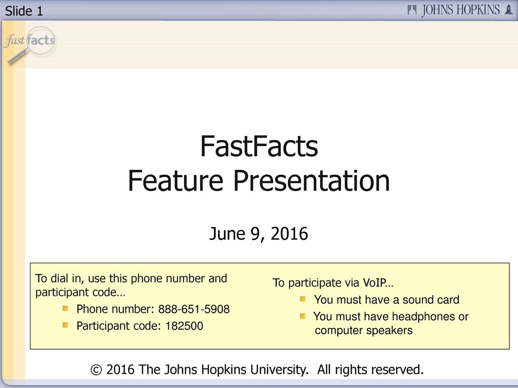 FastFacts Feature Presentation.