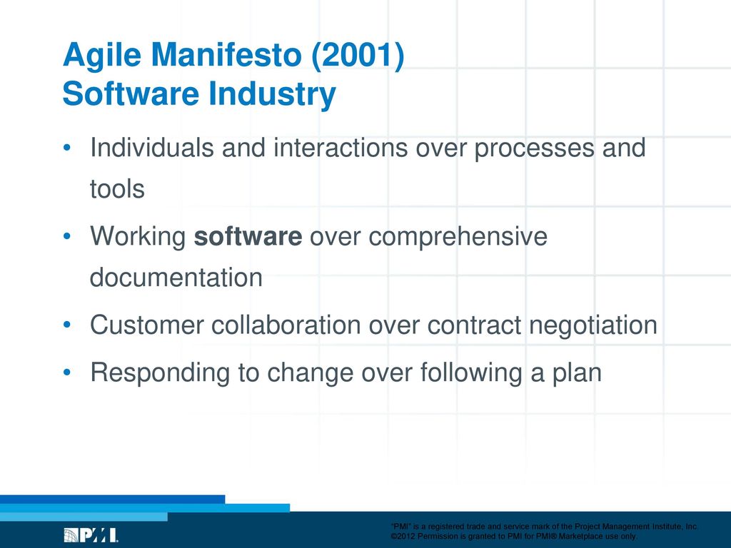 Agile Manifesto (2001) Software Industry