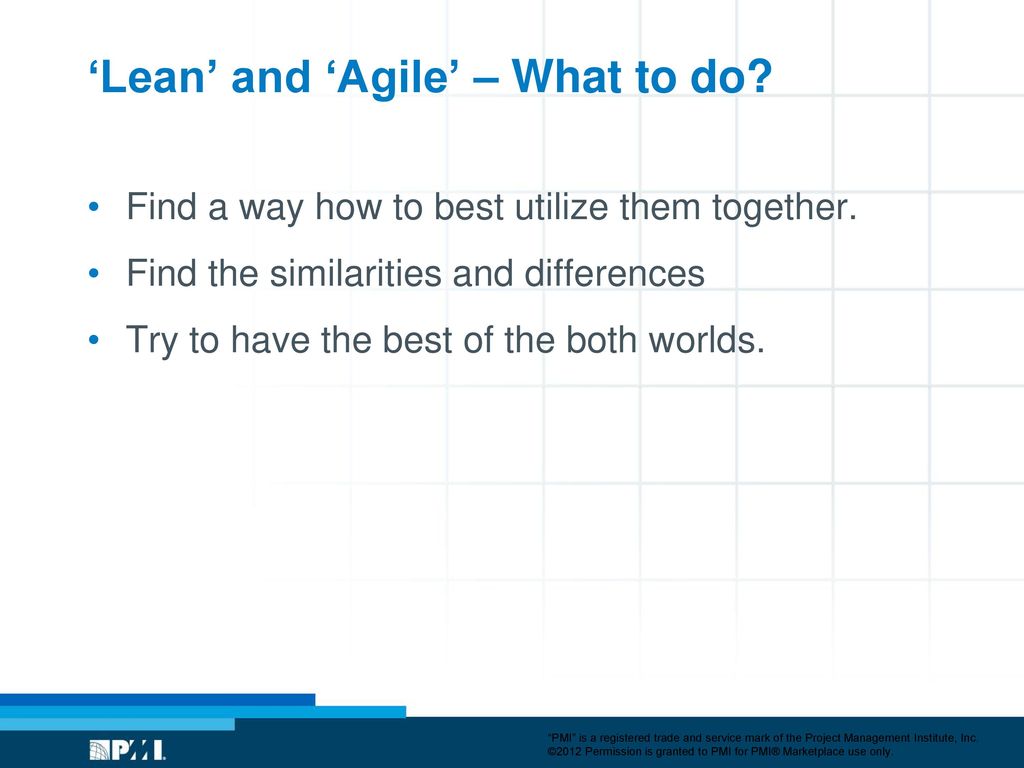‘Lean’ and ‘Agile’ – What to do