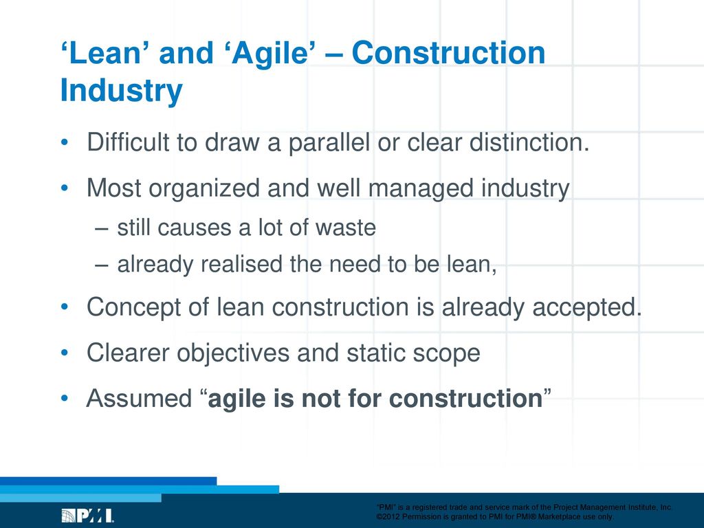 ‘Lean’ and ‘Agile’ – Construction Industry