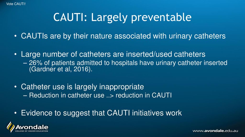 Next national HAI initiative What should it be? CAUTI (of course) - ppt ...