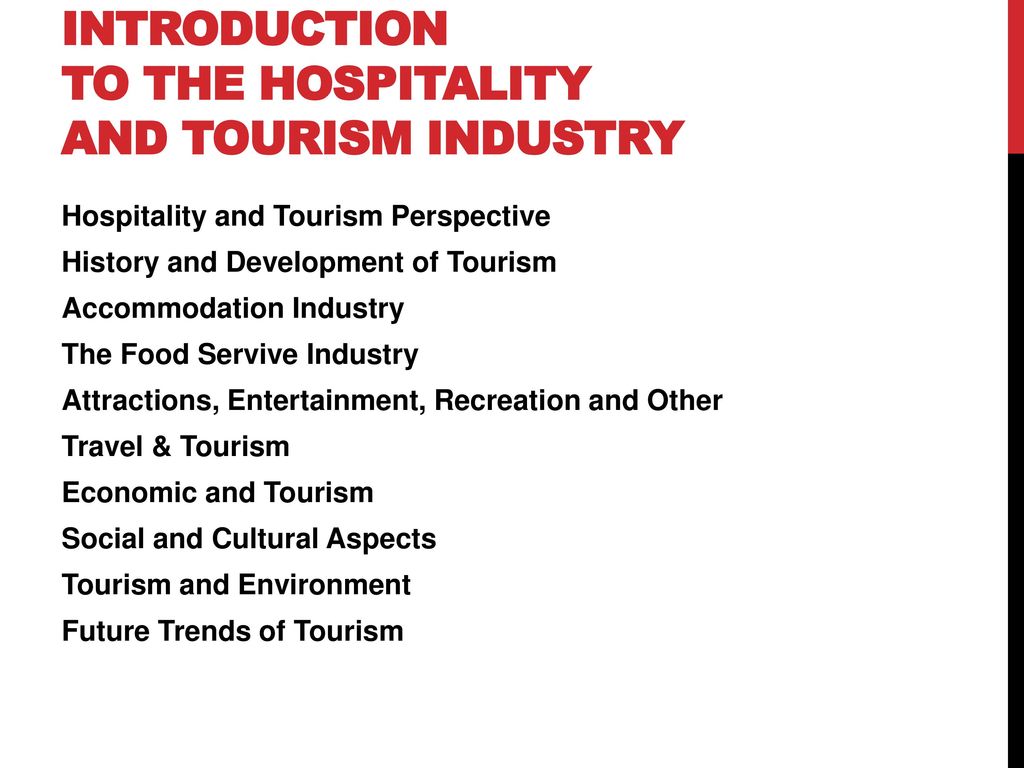 overview of hospitality and tourism industry