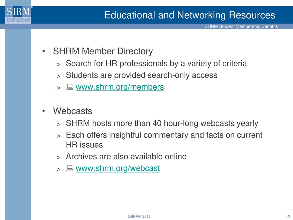 Educational and Networking Resources