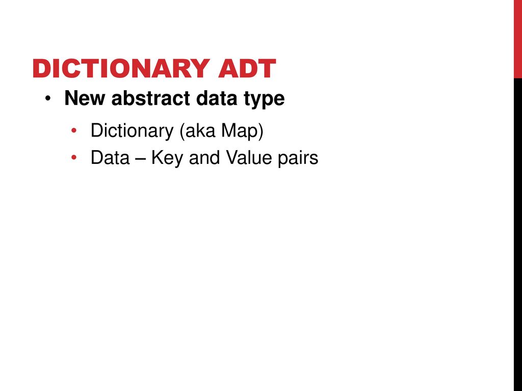 October 2nd Dictionary Adt Ppt Download