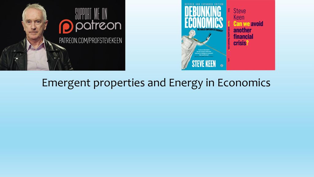 Emergent properties and Energy in Economics - ppt download