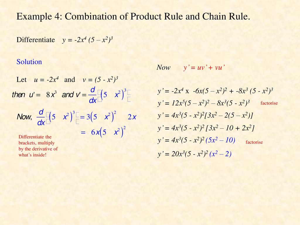 Differentiation Product Rule By Mr Porter Ppt Download