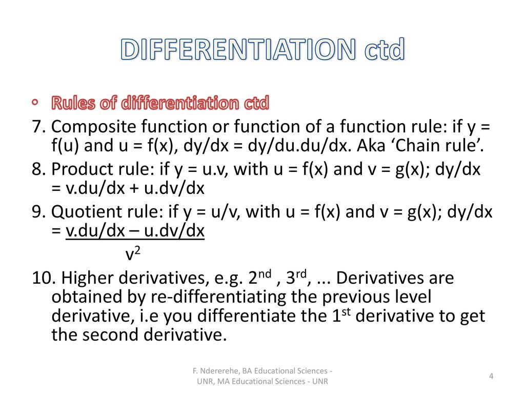 Module 4 Calculus Differentiation Integration Ppt Download Module 4 Calculus Differentiation Integration Ppt Download