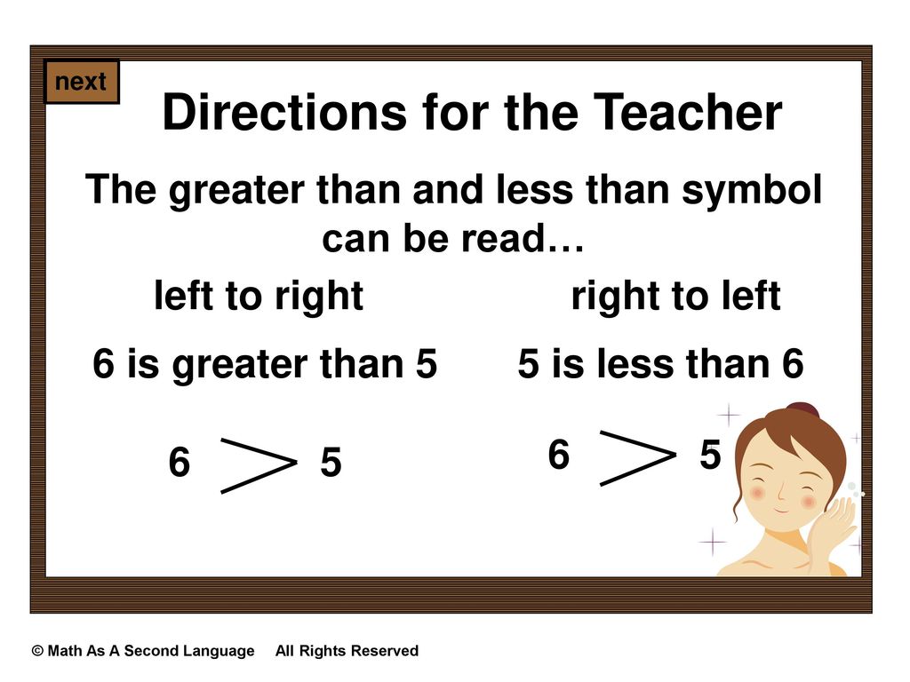 Comparing Numbers Reading the signs from left to right - ppt download