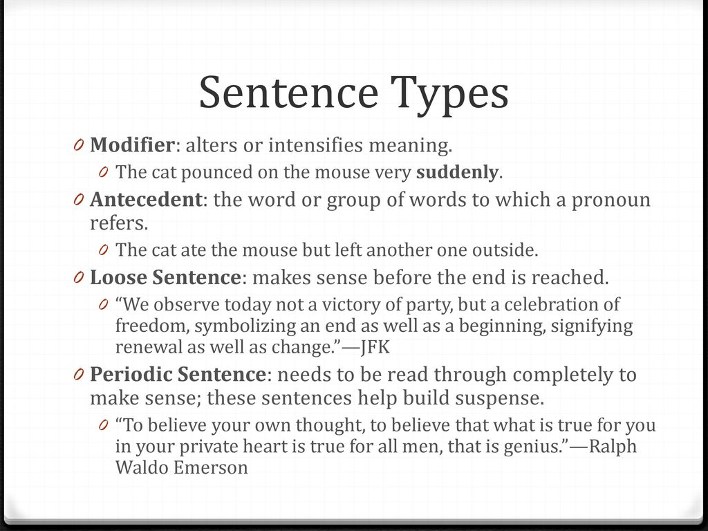 The rhyme and reason behind sentence structure. ppt download
