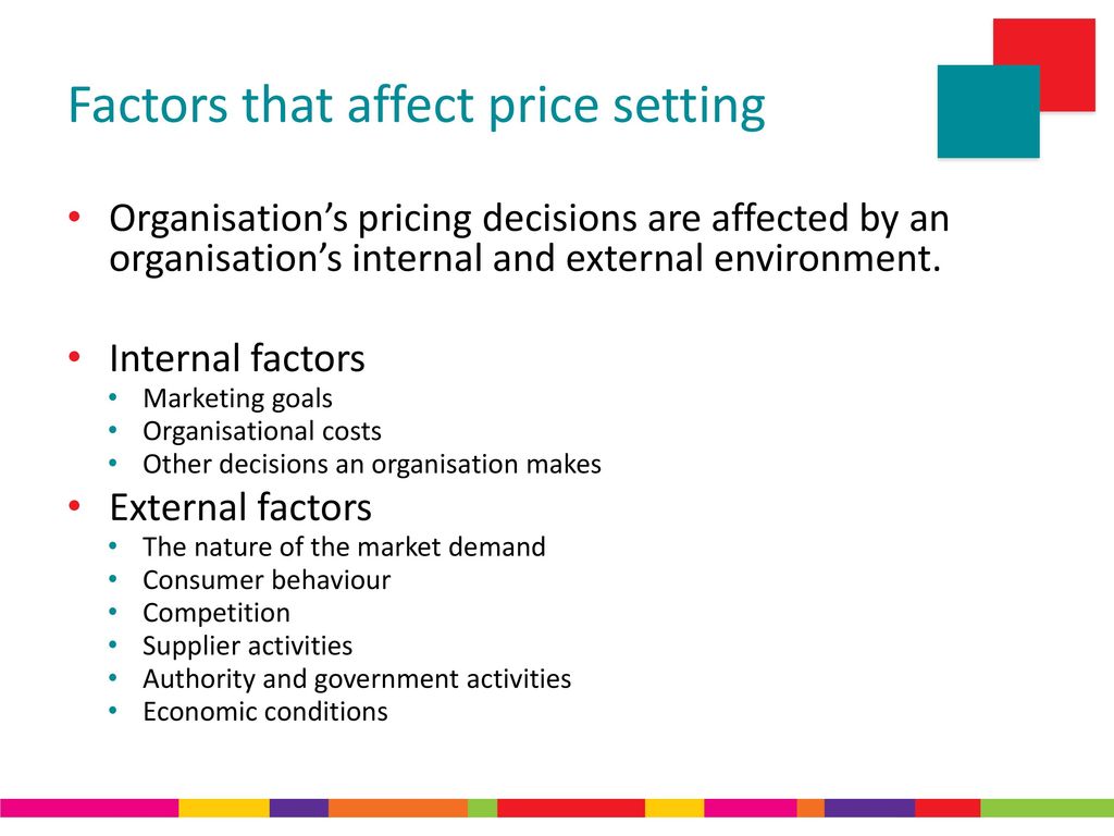 pricing decisions in marketing