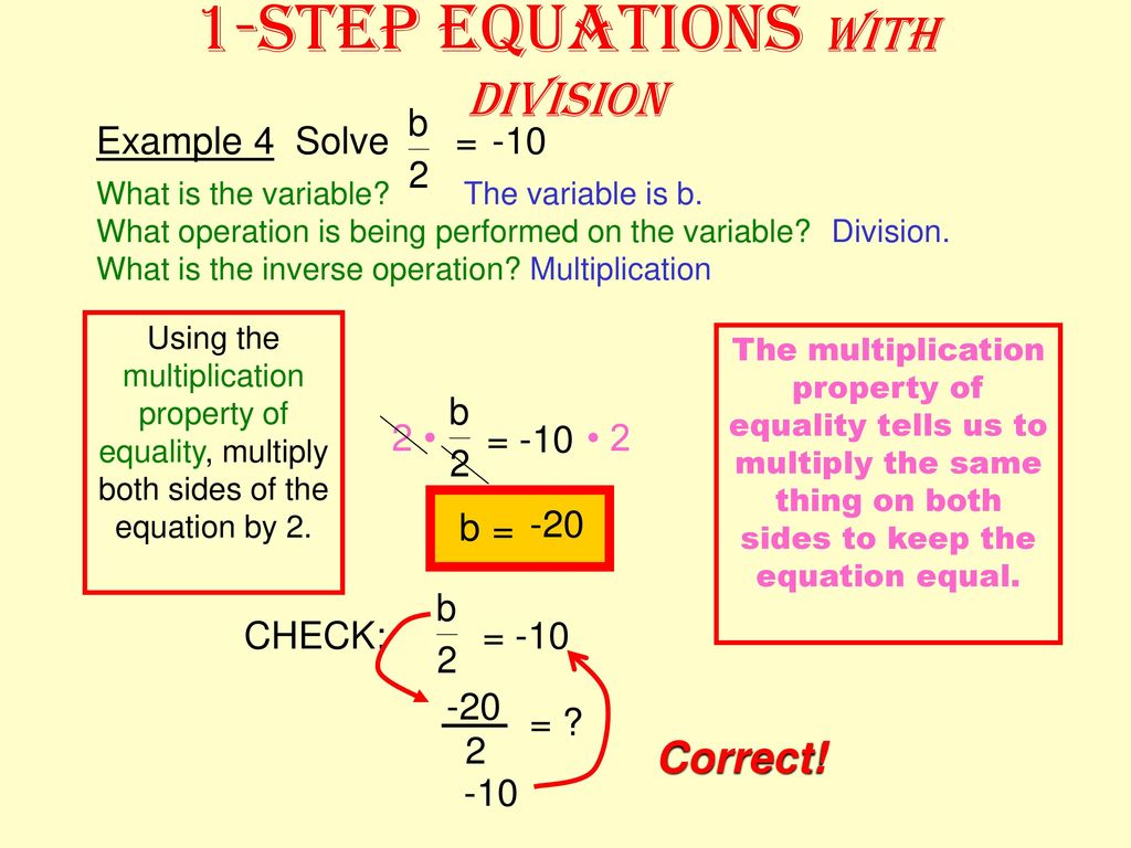 1-Step Equations with division