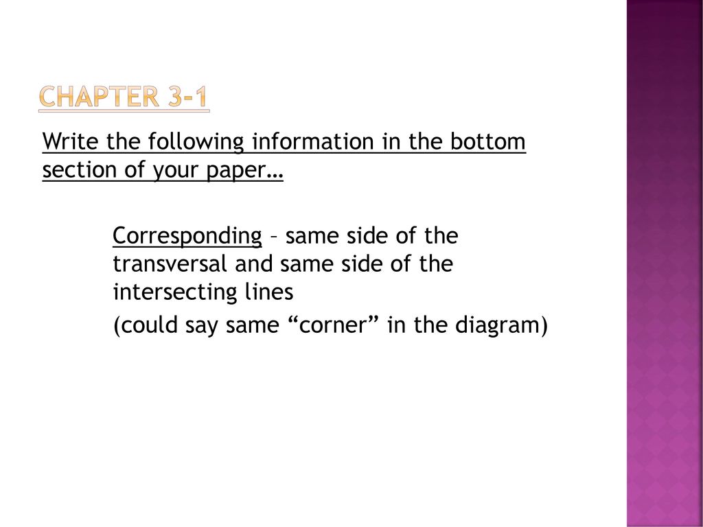 Parallel Lines And Transversals - Ppt Download