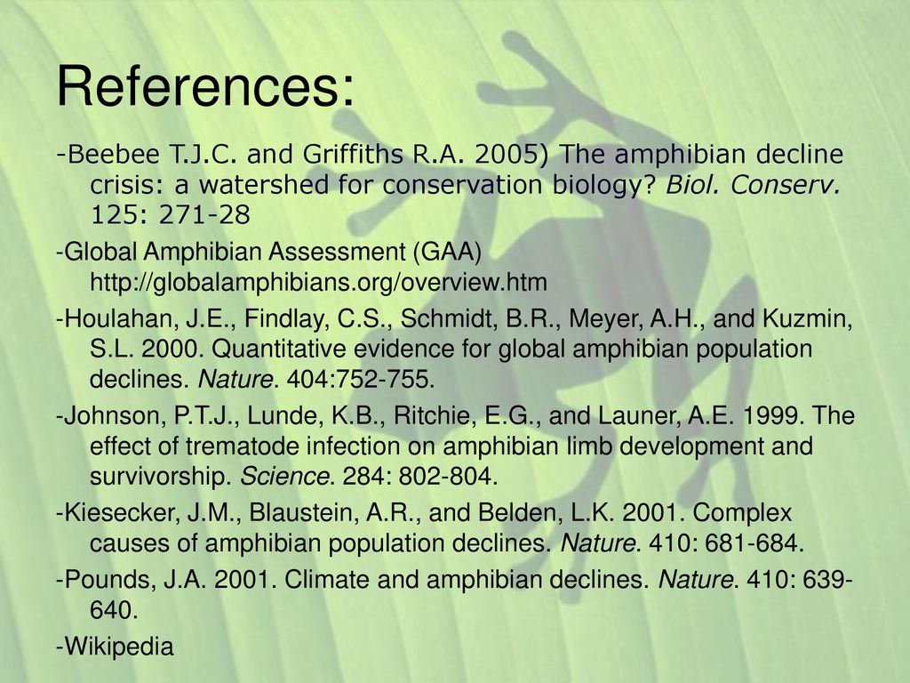 Causes of amphibian declines - ppt download