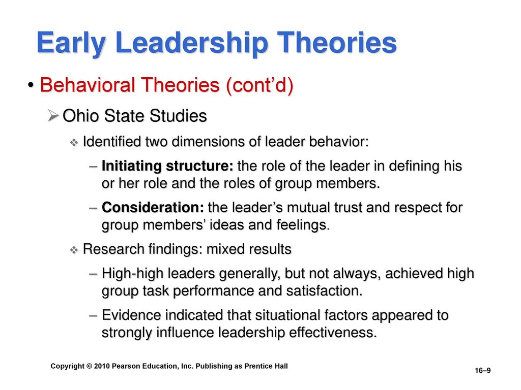 Early Leadership Theories