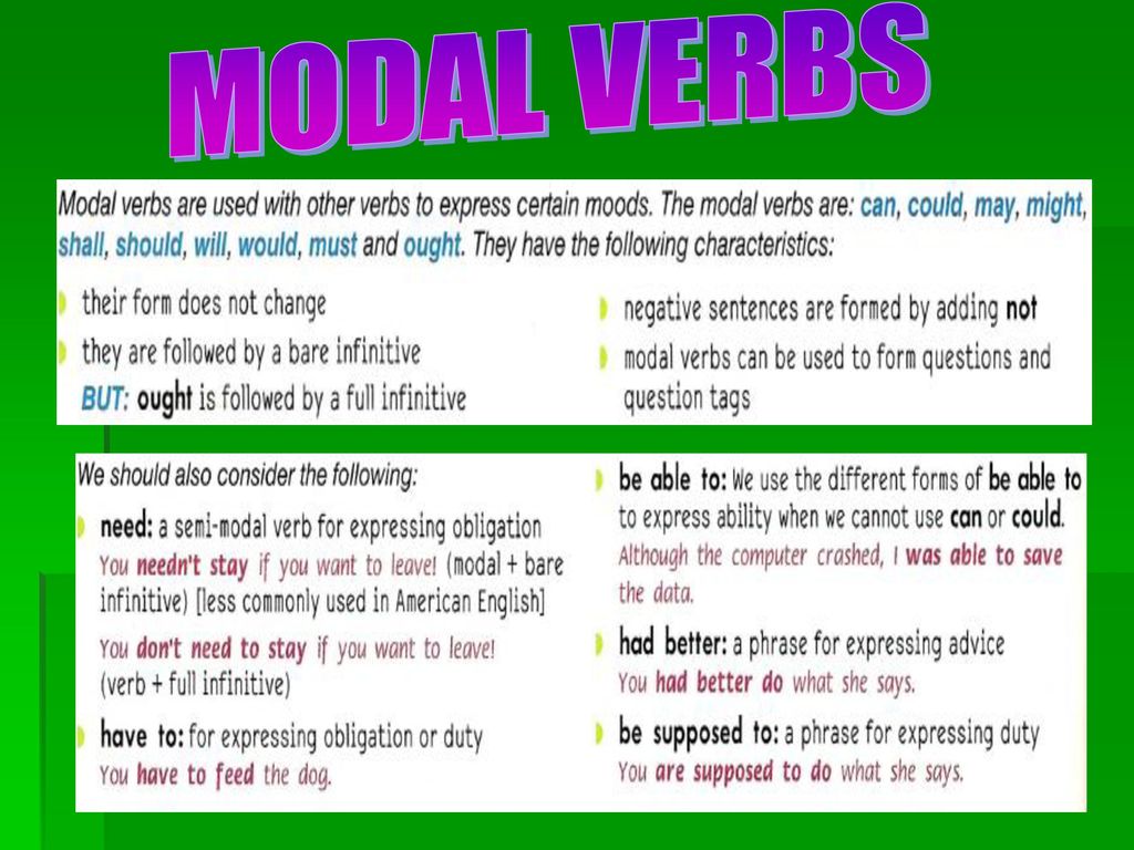 MODAL VERBS. MODAL VERBS Uses of MUST and its opposites. - ppt download