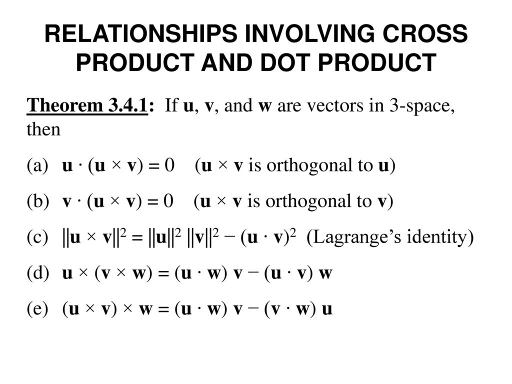 Section 3 4 Cross Product Ppt Download