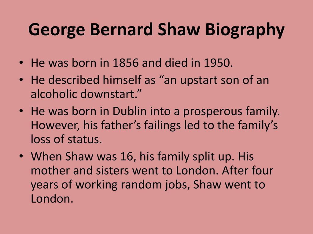 george bernard shaw biography questions