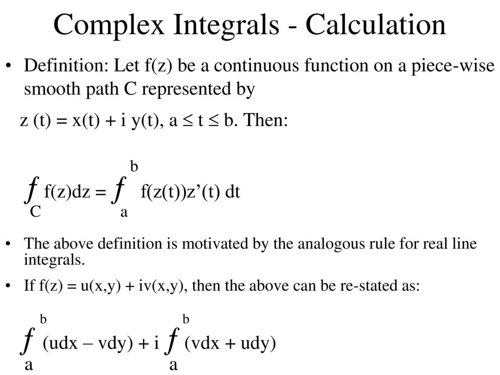 Complex line integral calculator