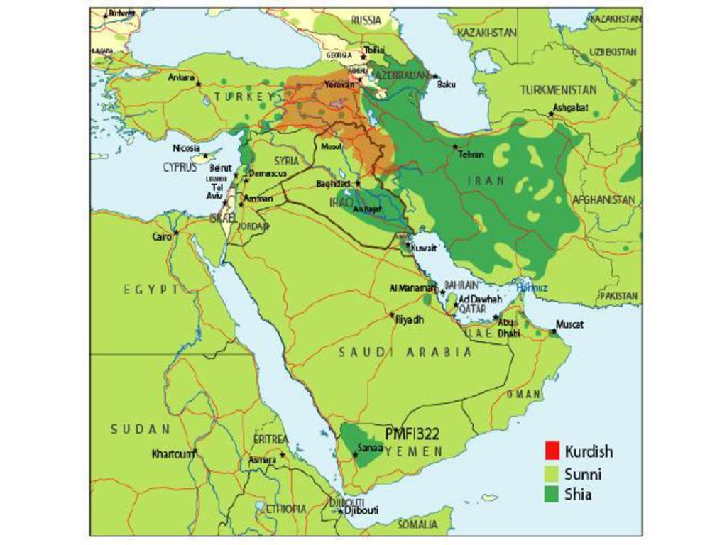 Суниты это. Шииты и сунниты на карте ближнего Востока. Сунниты на карте. Карта шиитов и суннитов на Ближнем востоке.