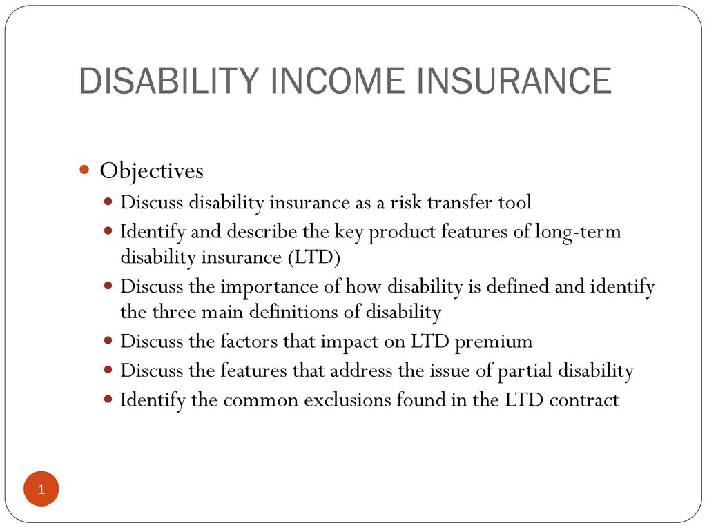 DISABILITY INCOME INSURANCE
