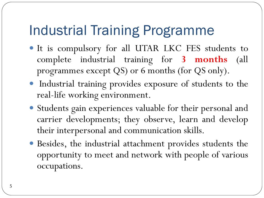 Industrial Training Briefing Ppt Download