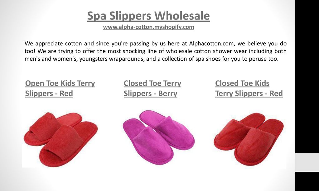 kids spa slippers