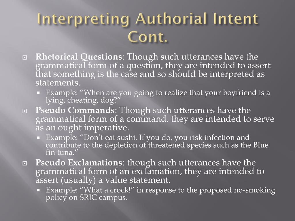 Part One: Argument Analysis - ppt download