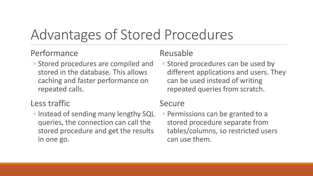 Sql Server When To Use Functions Over Stored Procedures