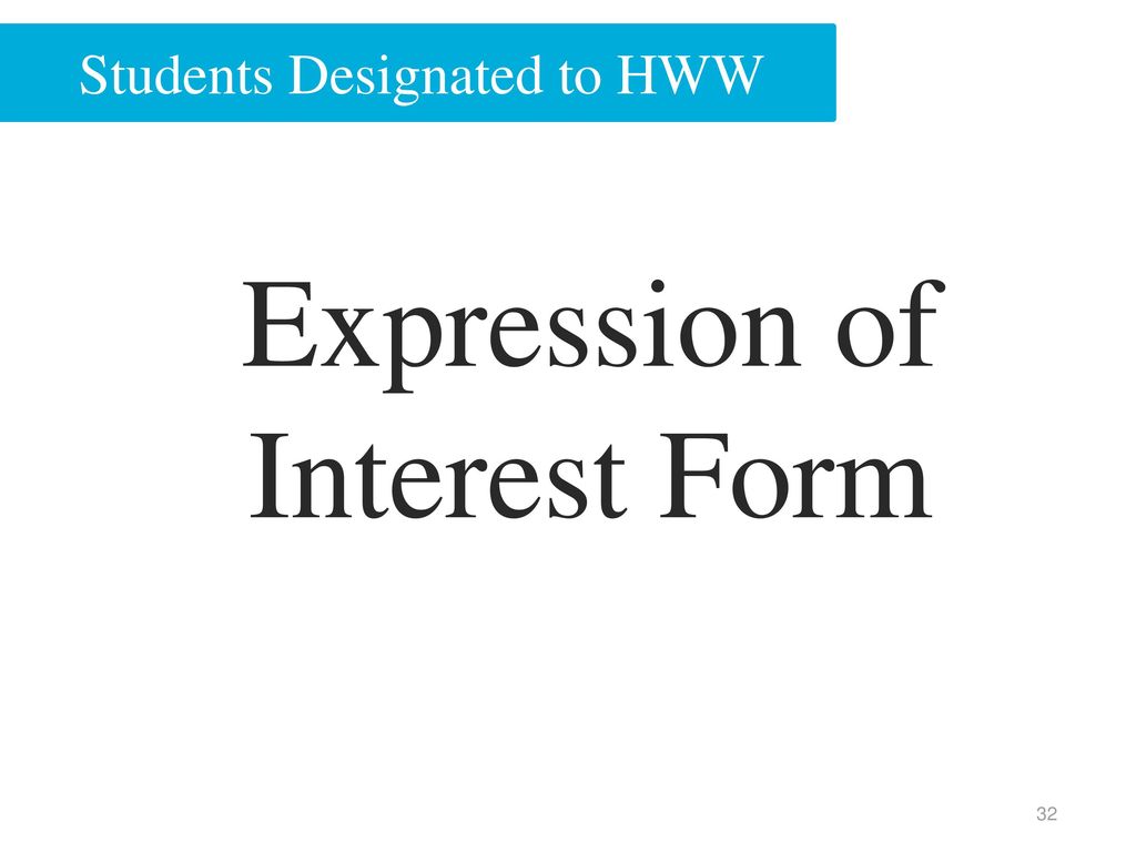 Students Designated to HWW