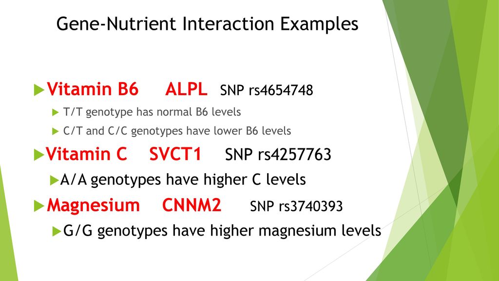 Gene-Nutrient Interaction Examples
