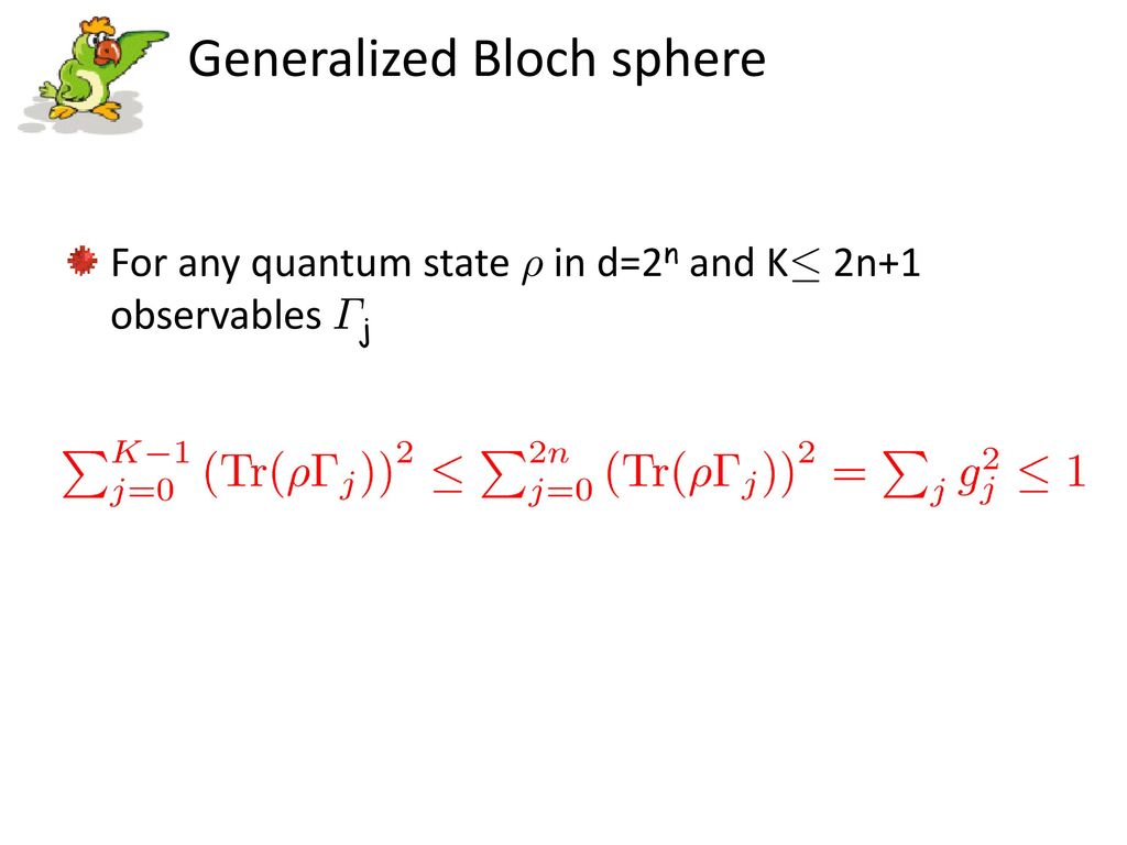 Generalized Bloch sphere