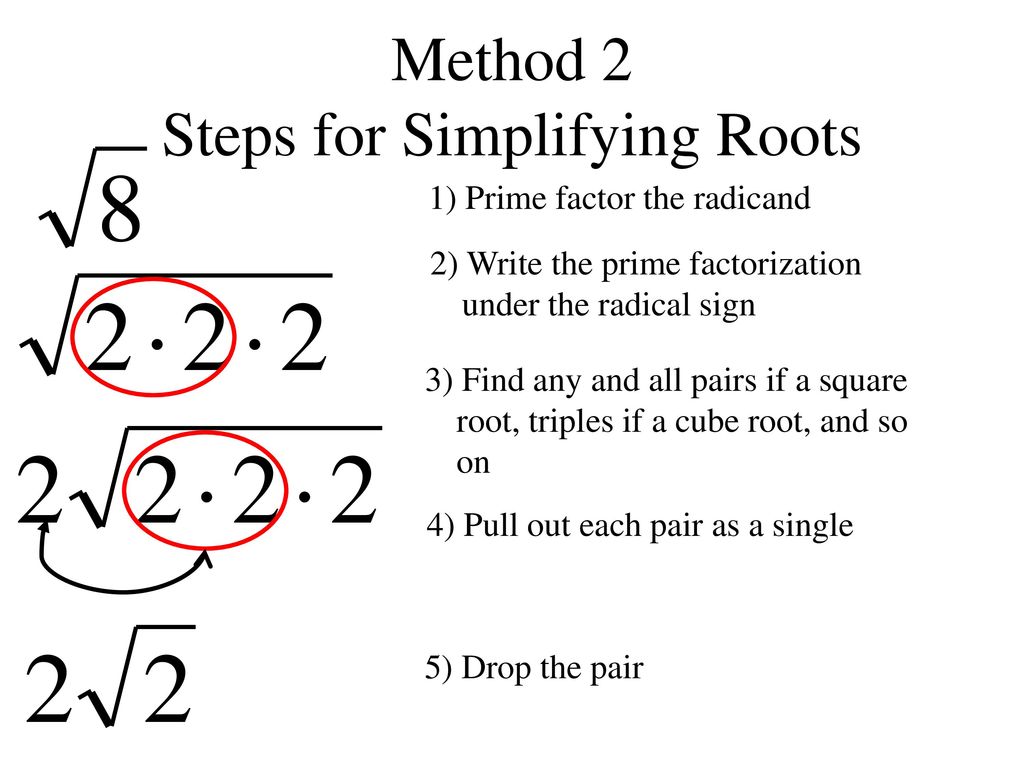 25.25 Simplifying Radicals Objectives: To simplify radicals. - ppt Intended For Simplifying Square Roots Worksheet