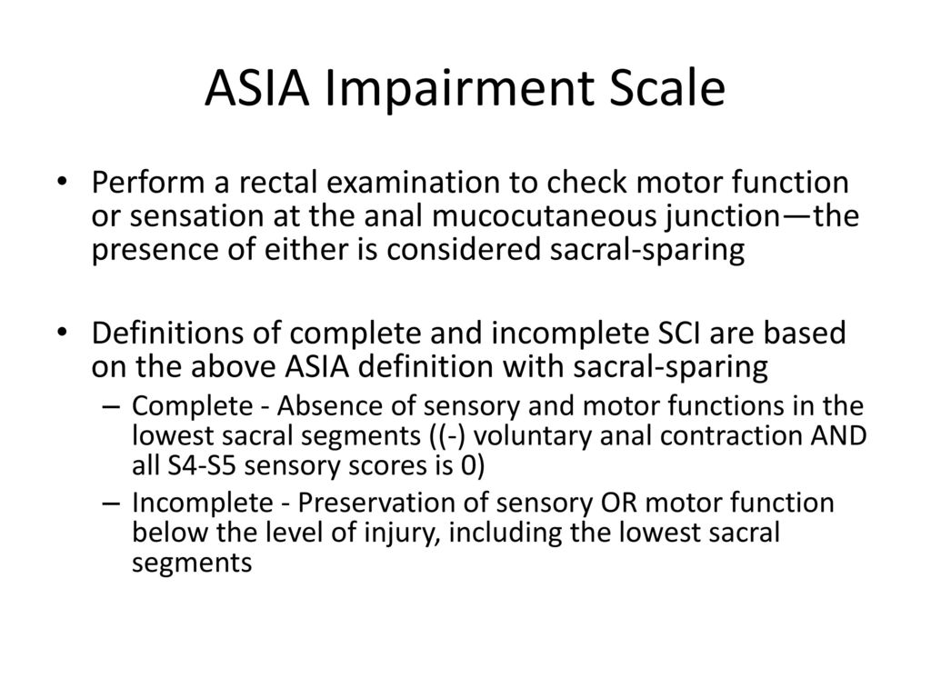 ASIA Impairment Scale