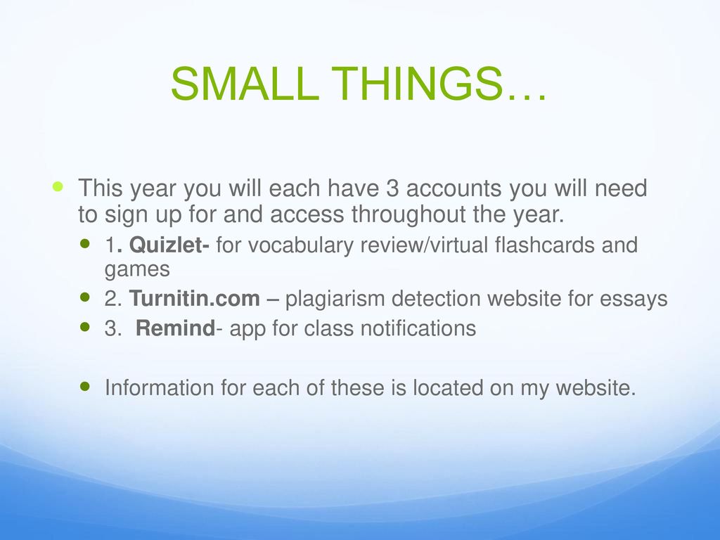 Small Things This Year You Will Each Have 3 Accounts You Will