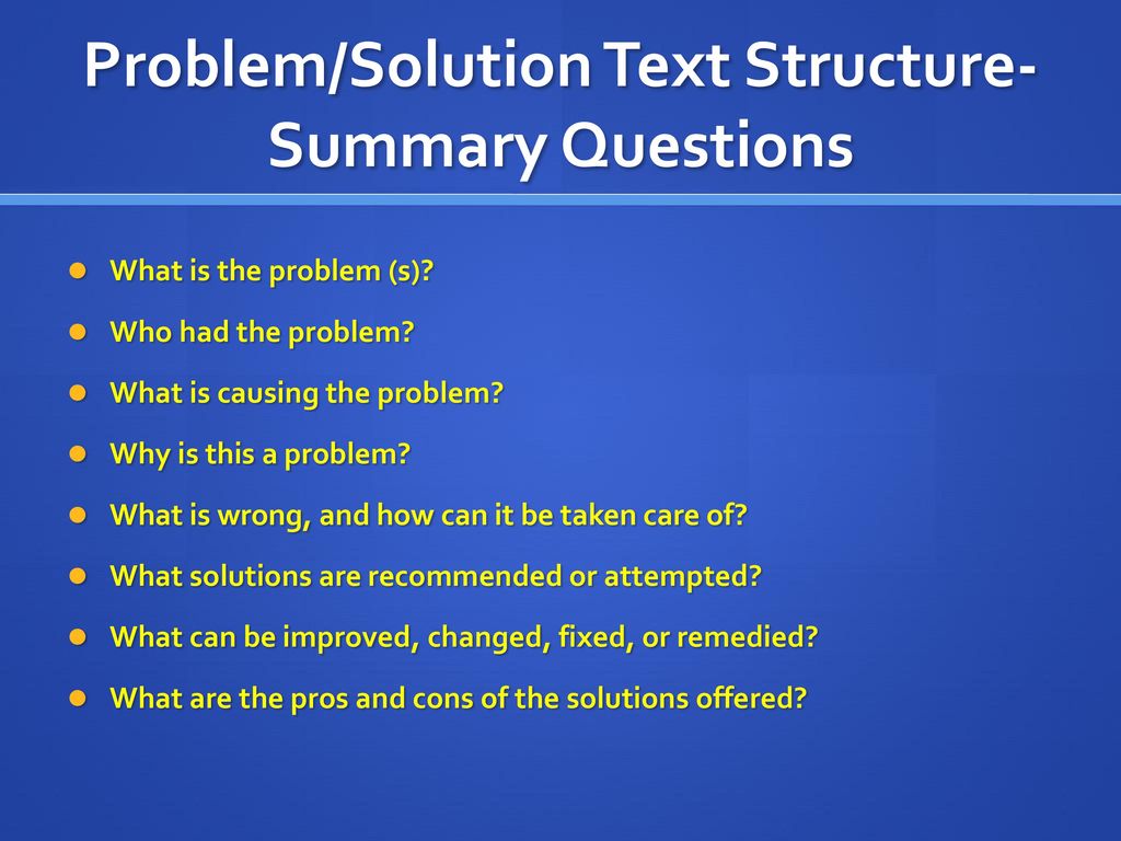 Text structure problem solution ppt download