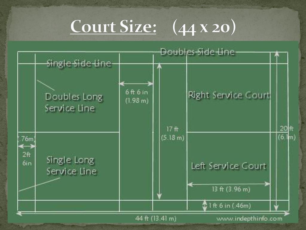 Court Size: (44 x 20)