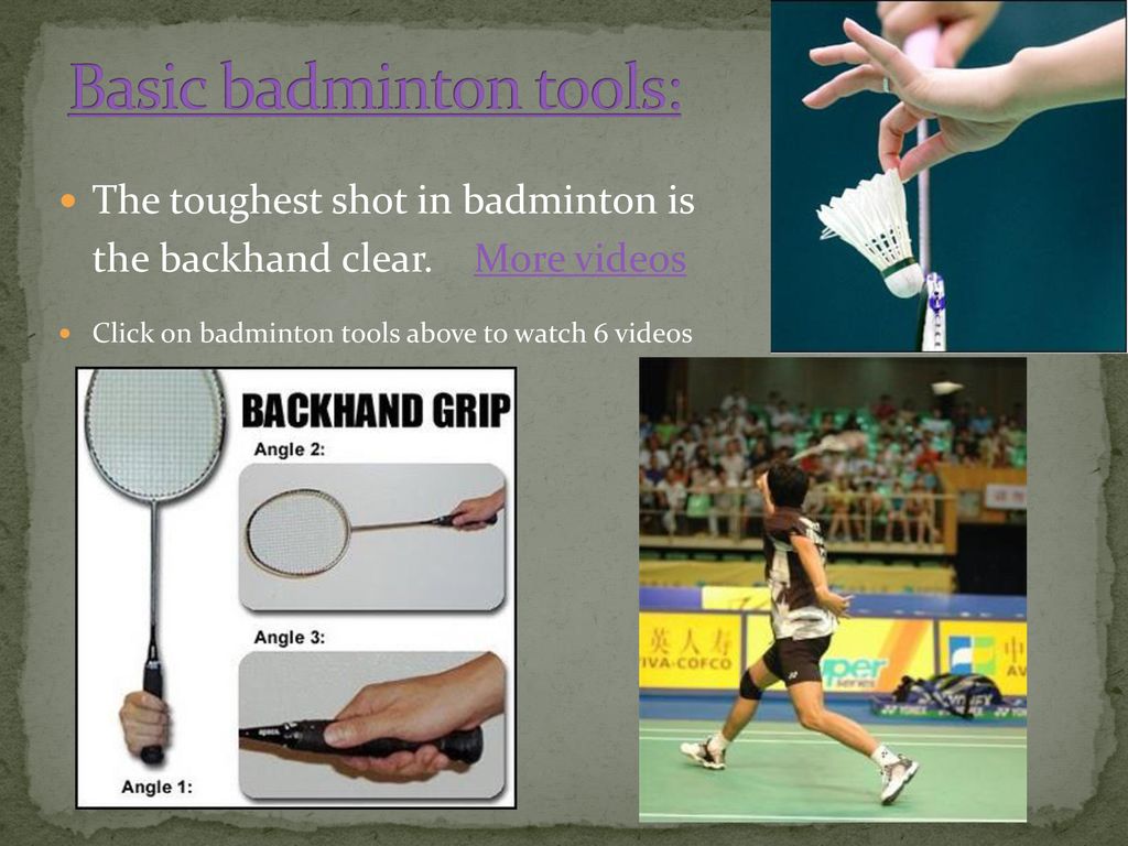 Basic badminton tools: