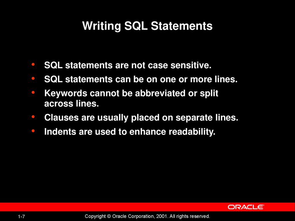 Writing basic sql select statements ppt download