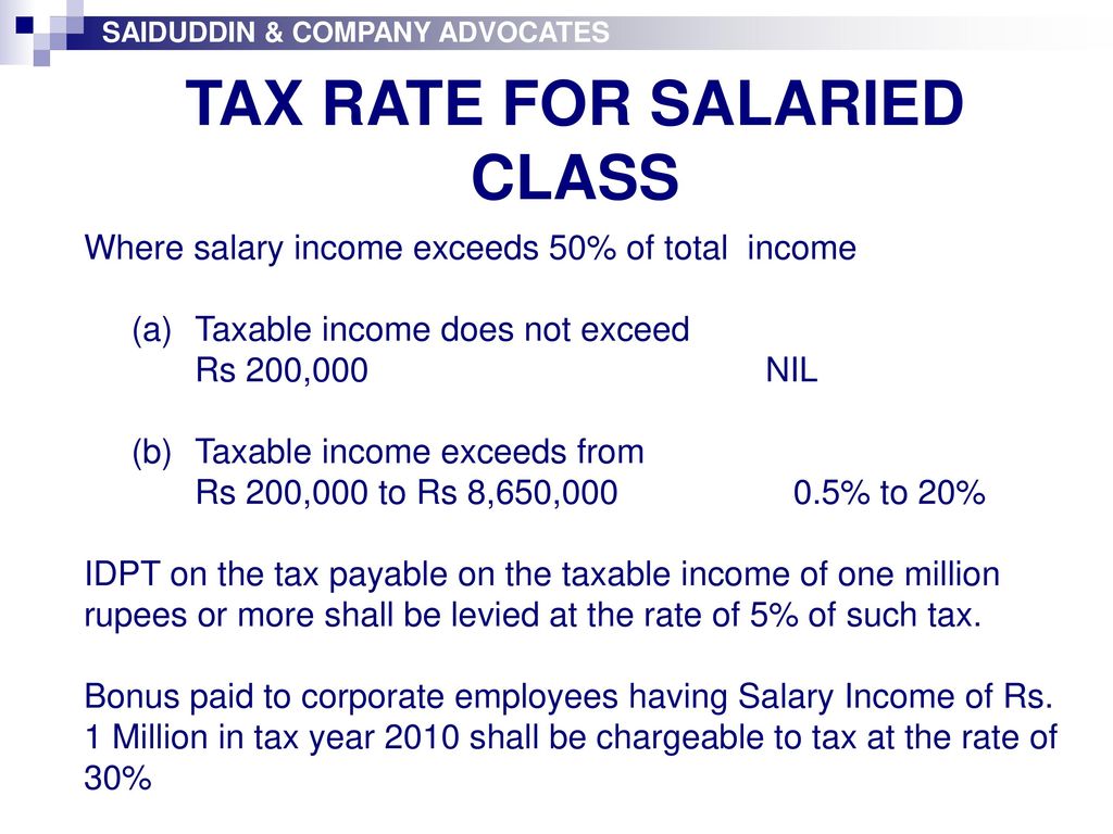 Presentation on Salary Taxation - ppt download