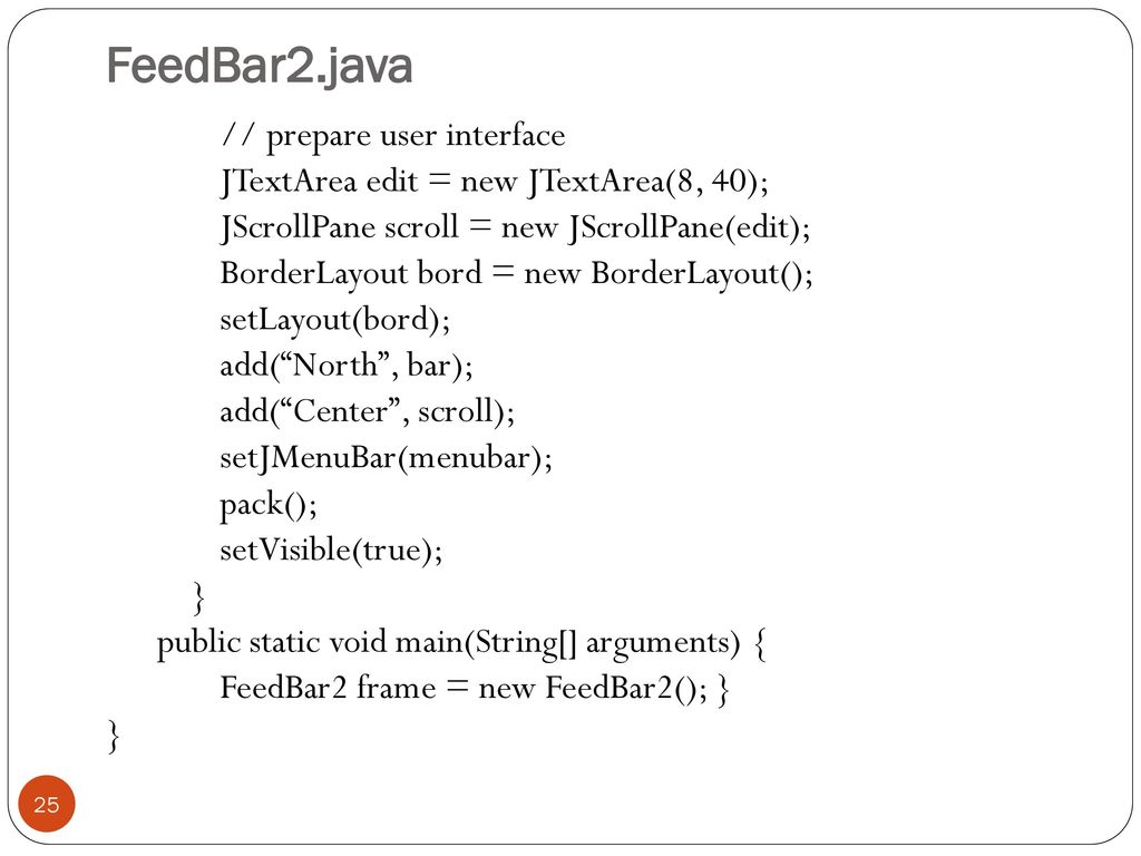 Building a Swing Interface - ppt download