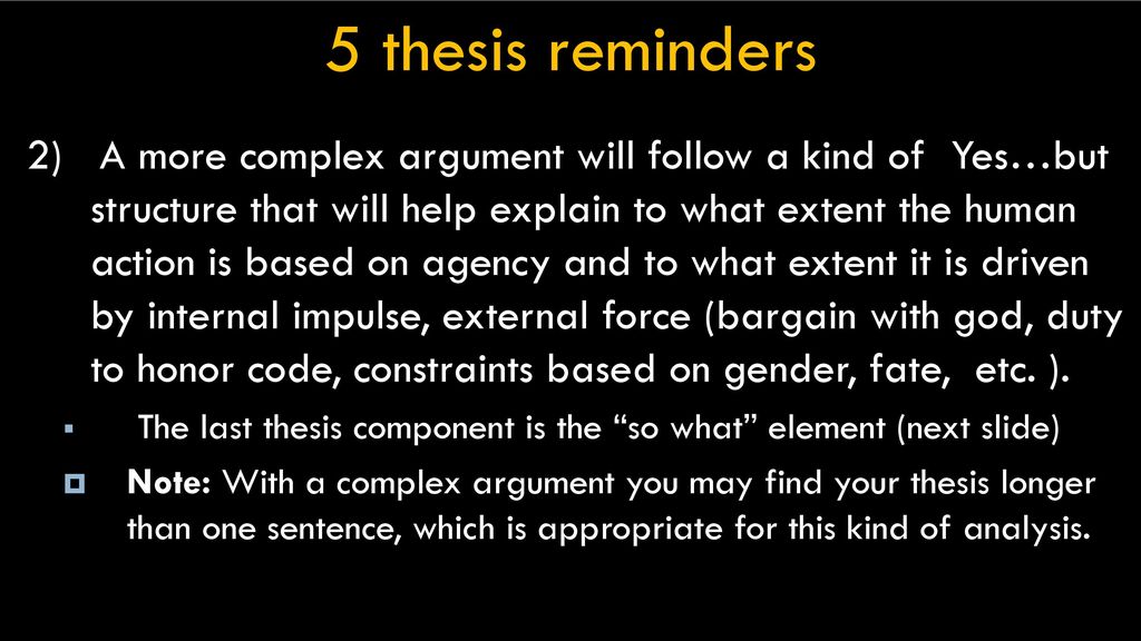 5 thesis reminders